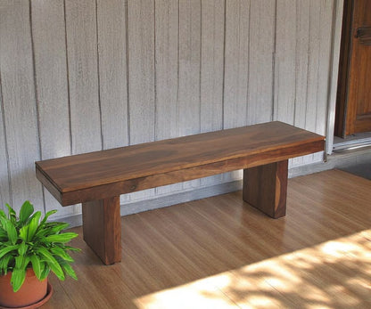 Modern Chunky Solid Wood Bench