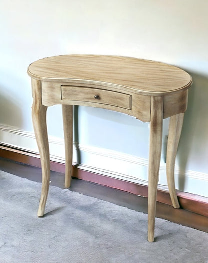 32" Natural Wood Kidney Writing Desk