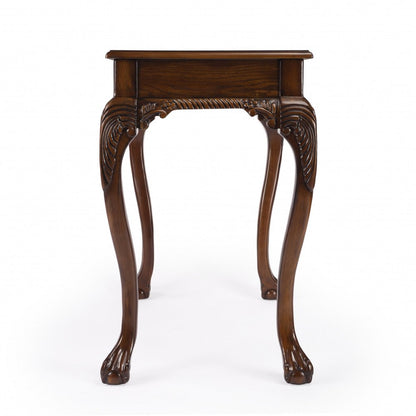35" Brown Solid Wood Writing Desk
