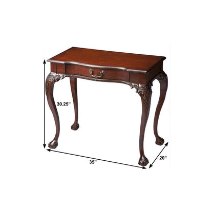 35" Dark Brown Writing Desk