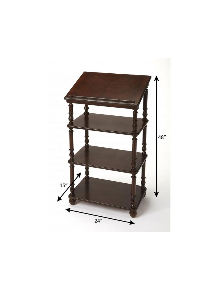 24" Dark Brown Standing Desk
