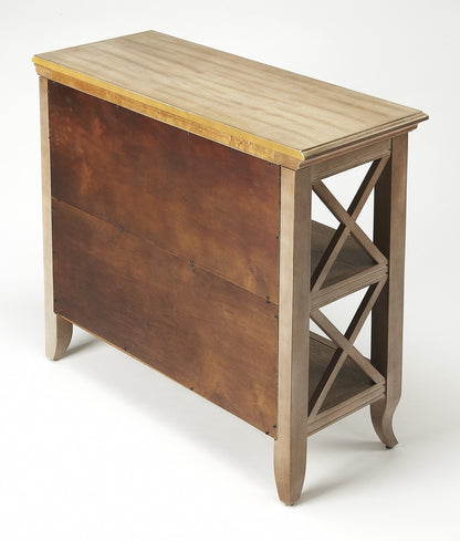 30" Brown Wood Two Tier Bookcase