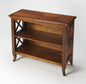 30" Brown Solid and Manufactured Wood and Solid Wood Two Tier Bookcase