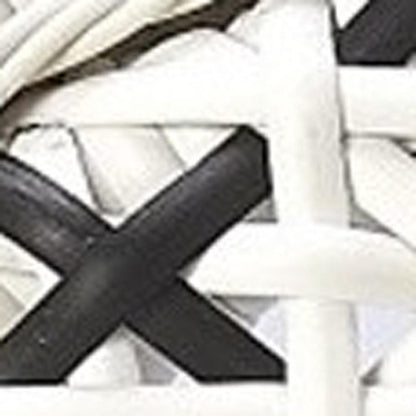 White And Brown Faux Rattan Dining Chair