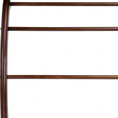 36" Deep Cherry Brown Wood Blanket Stand