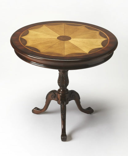 30" Brown Wood Round Coffee Table