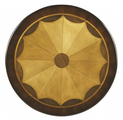 30" Brown Wood Round Coffee Table