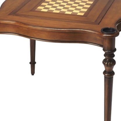 32" Brown Solid Wood Square Coffee Table