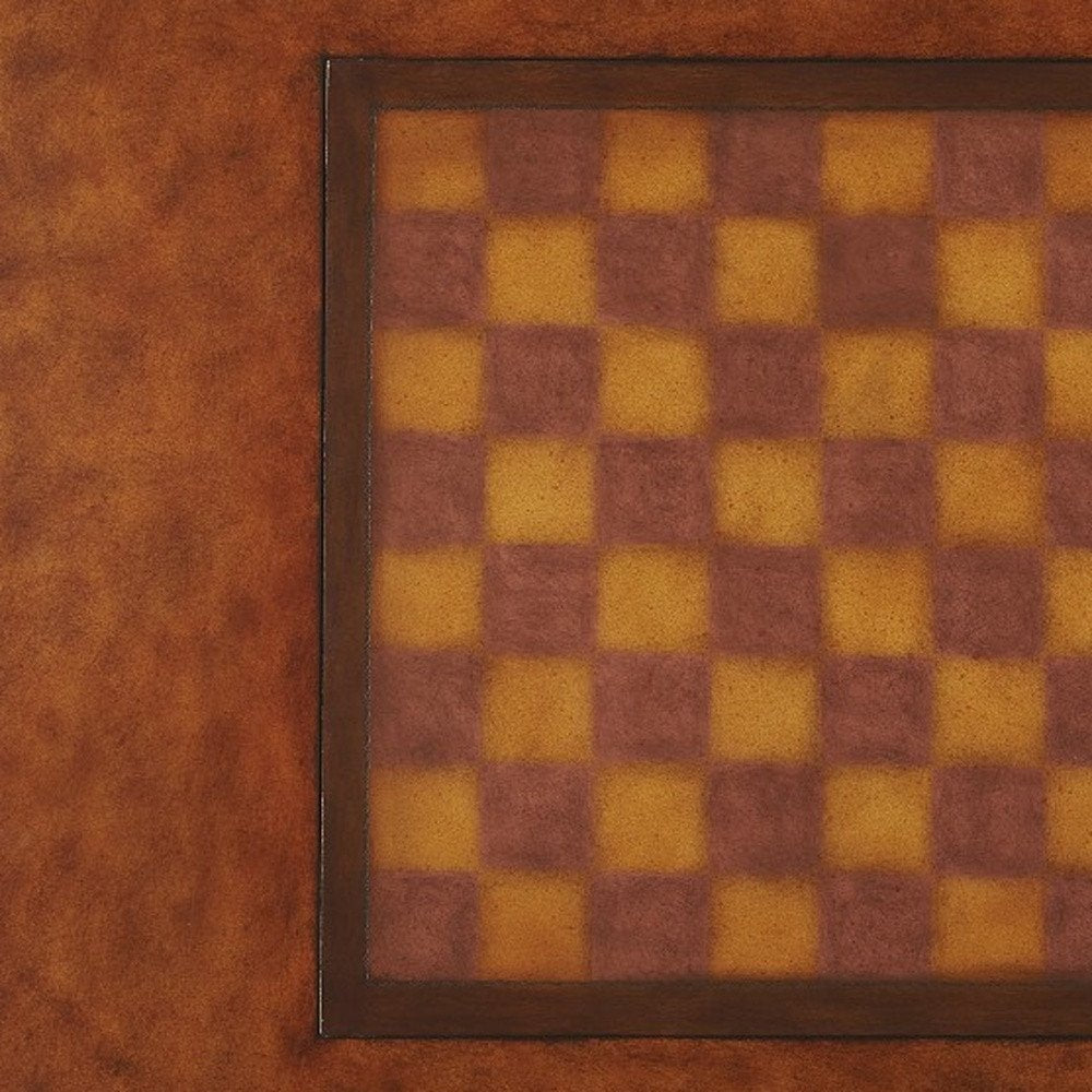 39" Brown Wood Coffee Table With Drawer