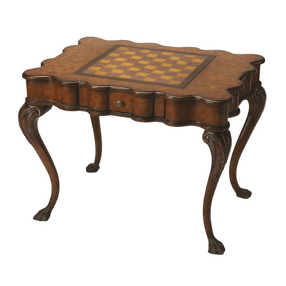 39" Brown Wood Coffee Table With Drawer