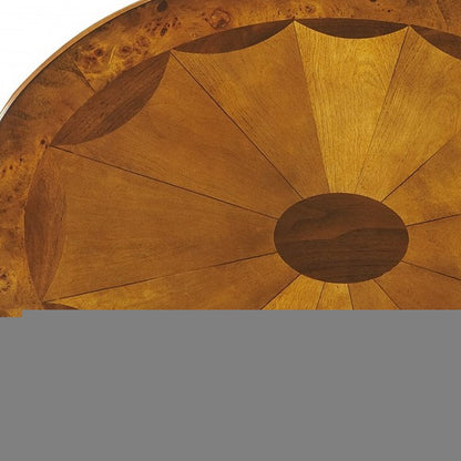 25" Brown Wood Oval Coffee Table With Drawer And Shelf