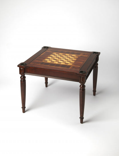 36" Dark Brown Wood Square Coffee Table