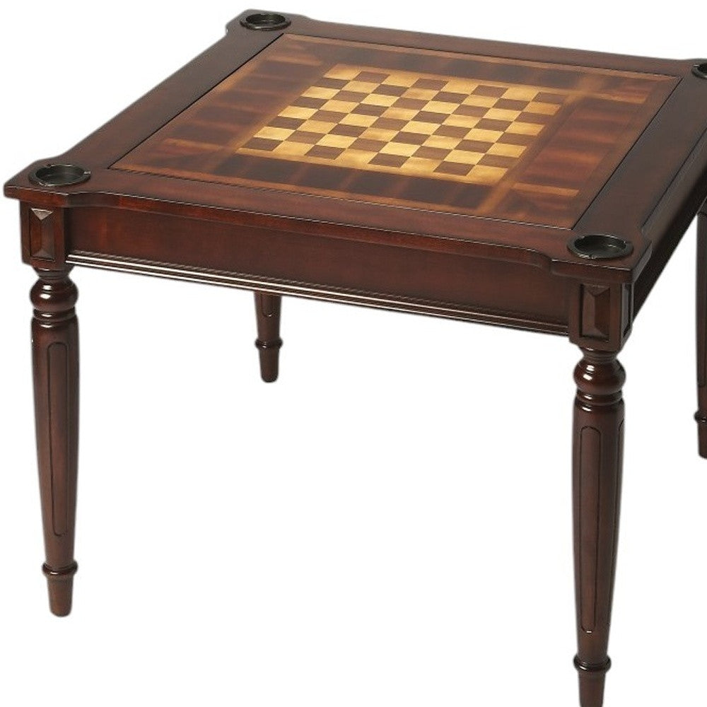 36" Dark Brown Wood Square Coffee Table