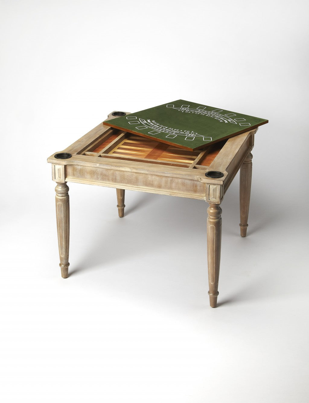36" Gray Wood Square Coffee Table