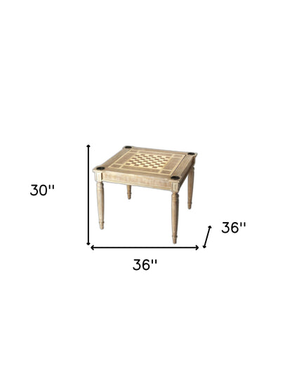 36" Gray Wood Square Coffee Table