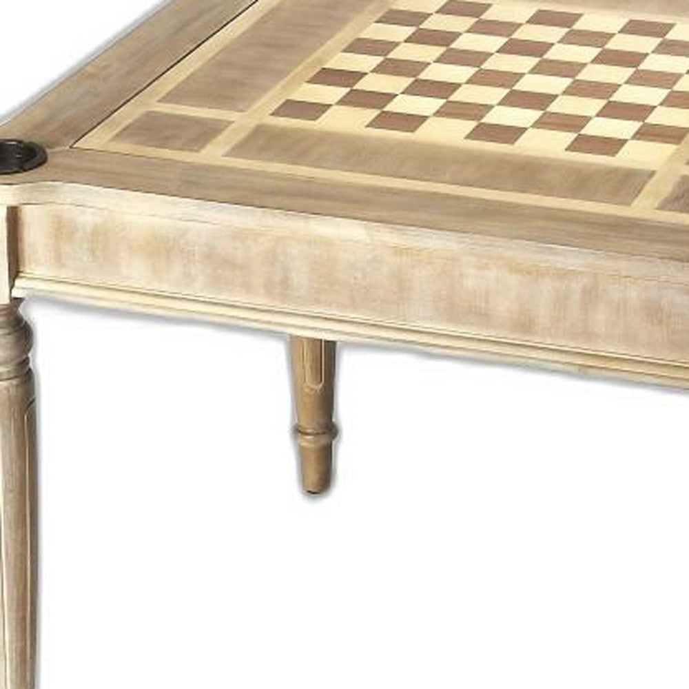 36" Gray Wood Square Coffee Table