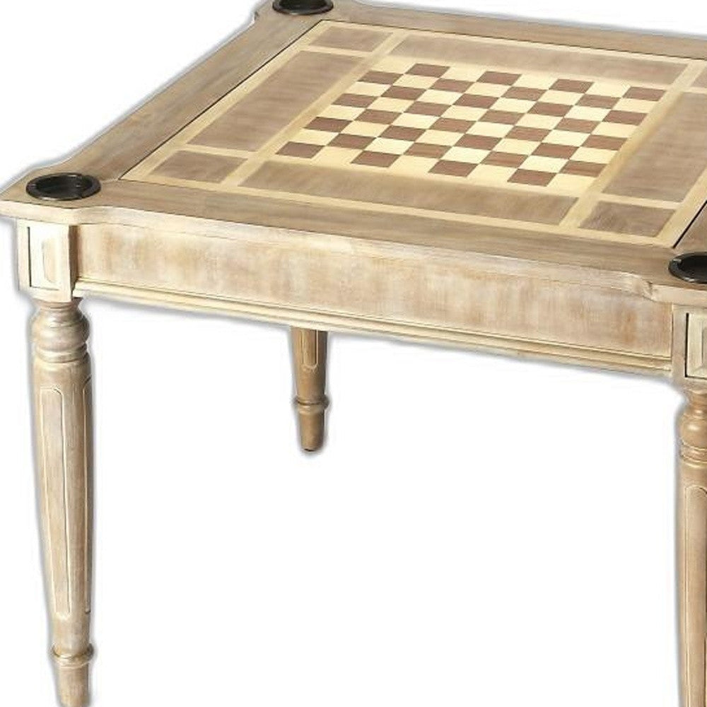 36" Gray Wood Square Coffee Table