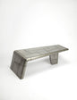 52" Gray Aluminum and Metal Frame Coffee Table