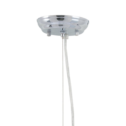 Silver Lantern Metal Chandelier With Silver Shades