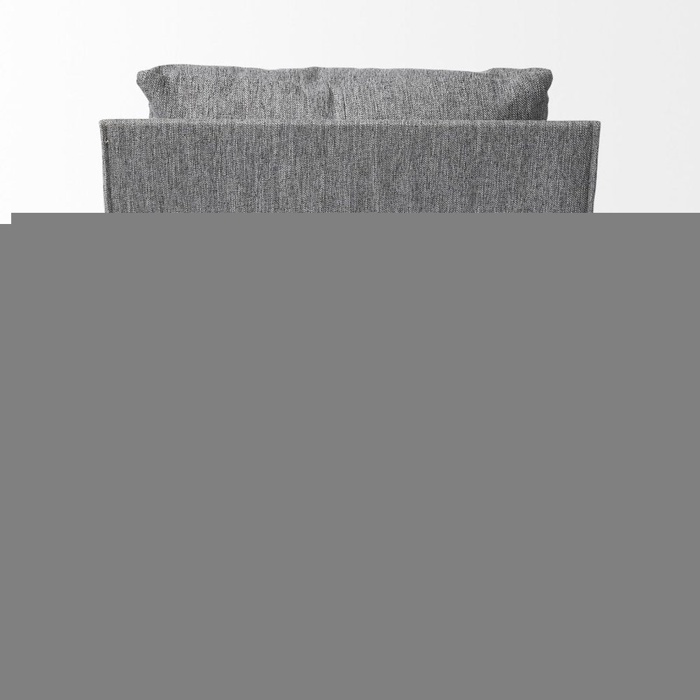 35" Gray and Black Fabric Wingback Chair