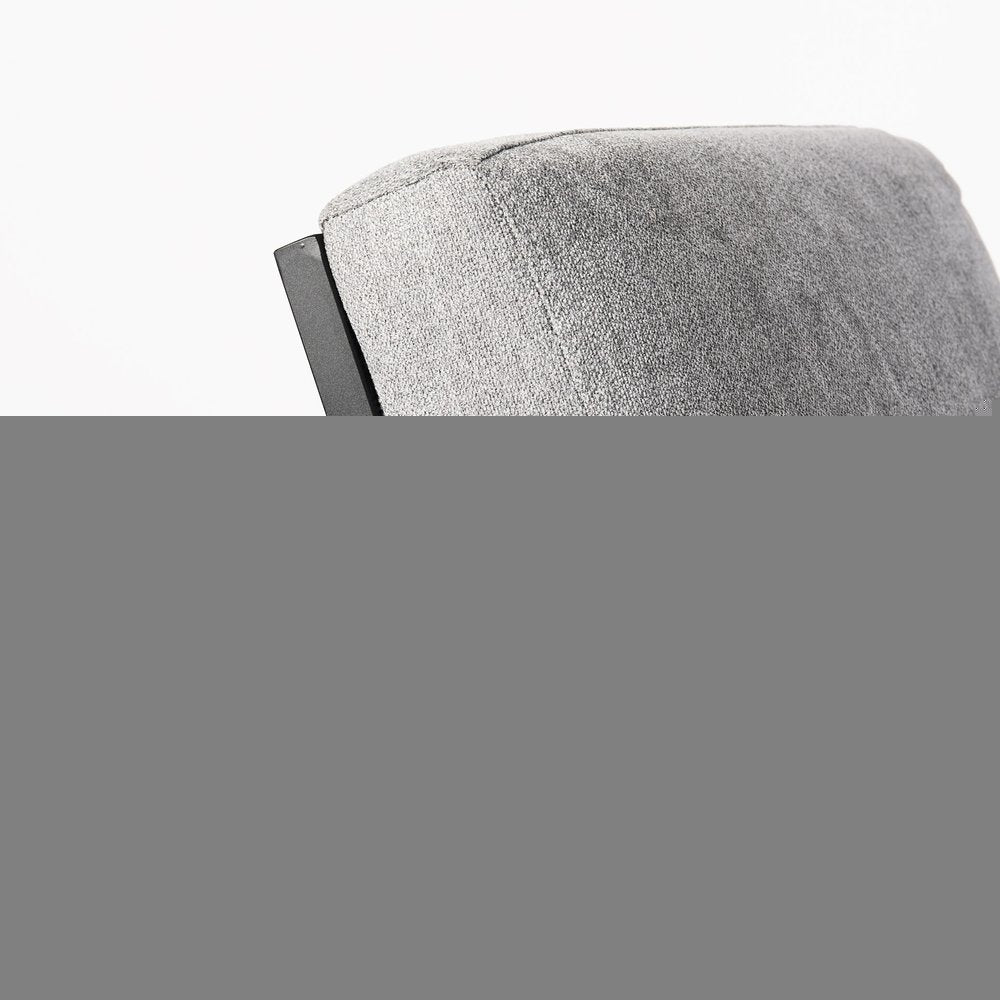 33" Gray and Black Fabric Wingback Chair