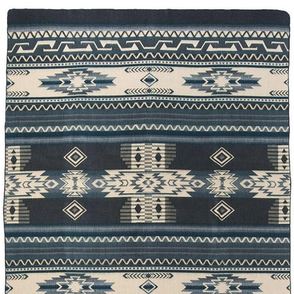 Ultra Soft Blue Tone Southwest Handmade Blanket