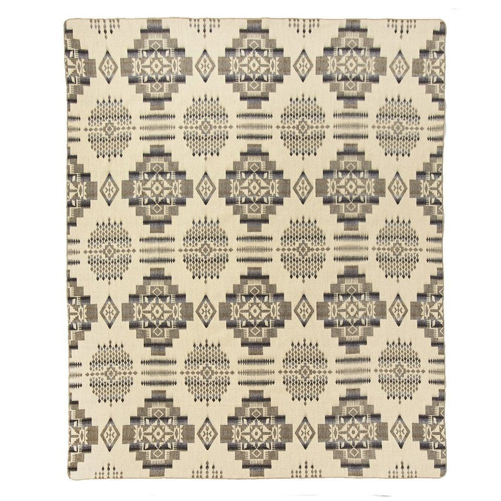 Ultra Soft Light Gray Southwest Handmade Blanket