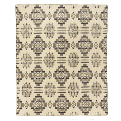 Ultra Soft Light Gray Southwest Handmade Blanket