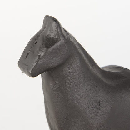 Set of Two 7" Black Cast Iron Horse Decorative Bookends
