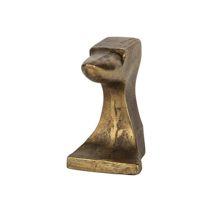 Set of Two 6" Gold Metal Decorative Bookends