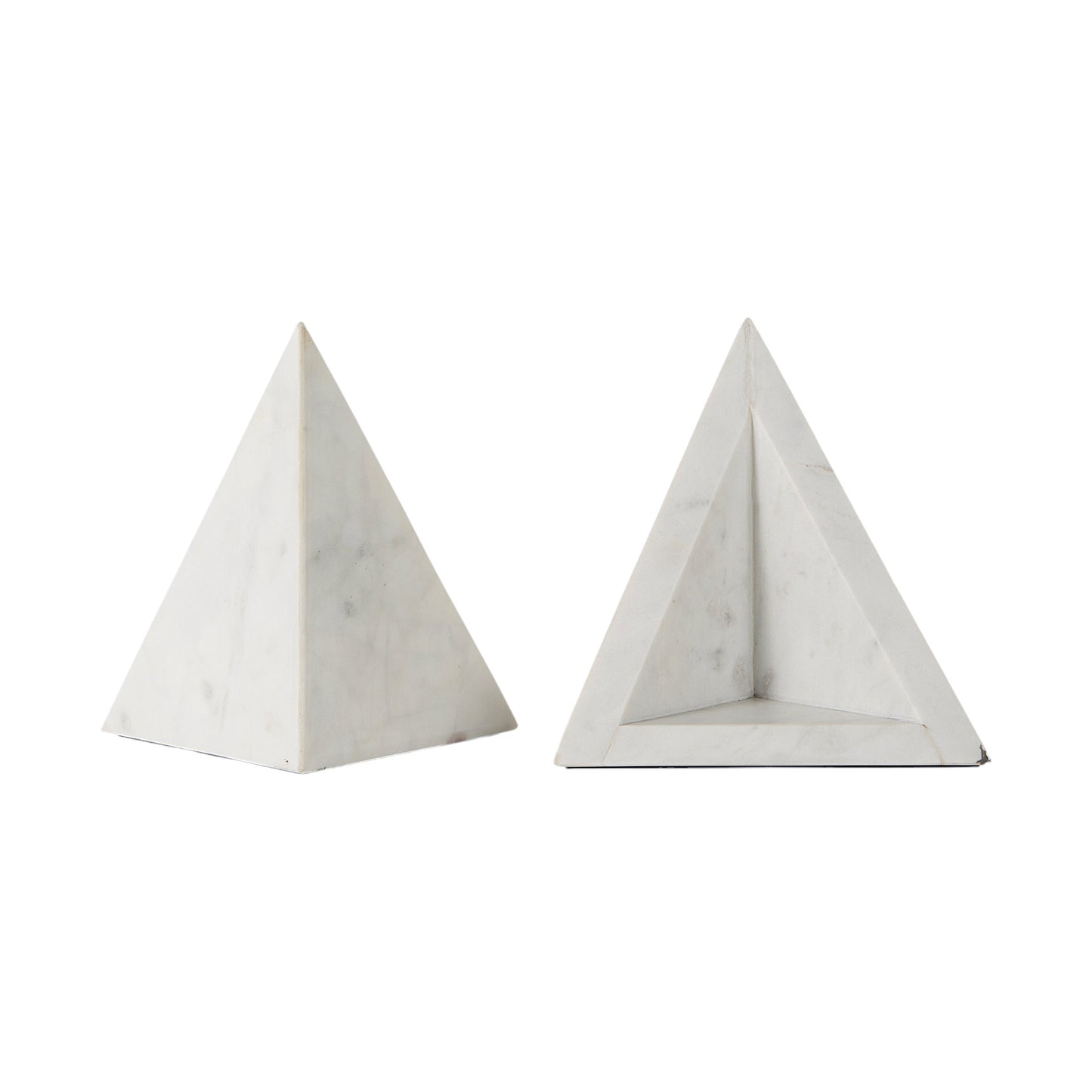 Set of Two 7" White Metal Decorative Bookends