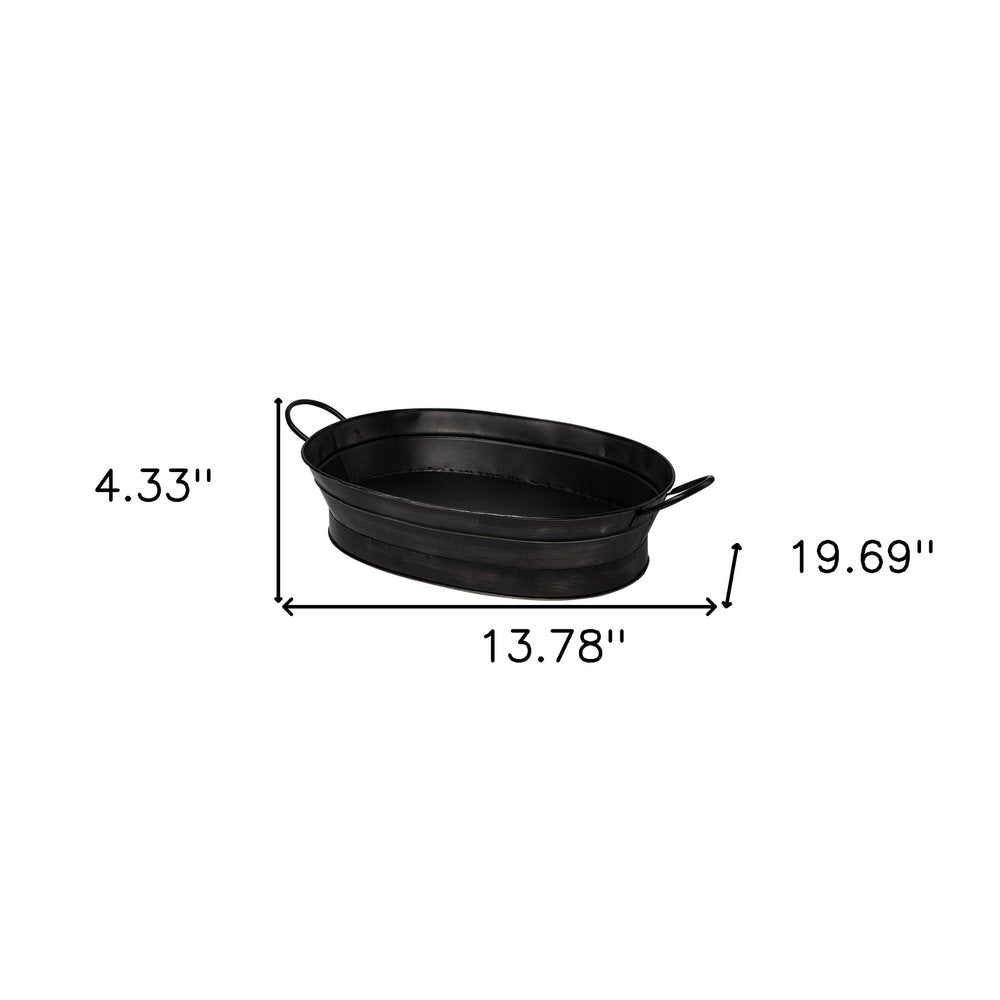 14" Black Metal Basket