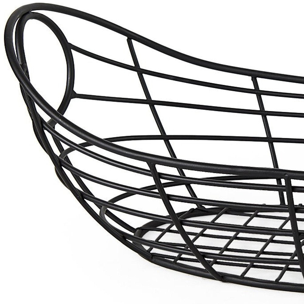 22" Black Metal Basket