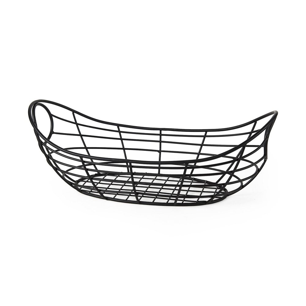 22" Black Metal Basket