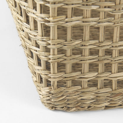 Set of Two Brown Wicker Basket