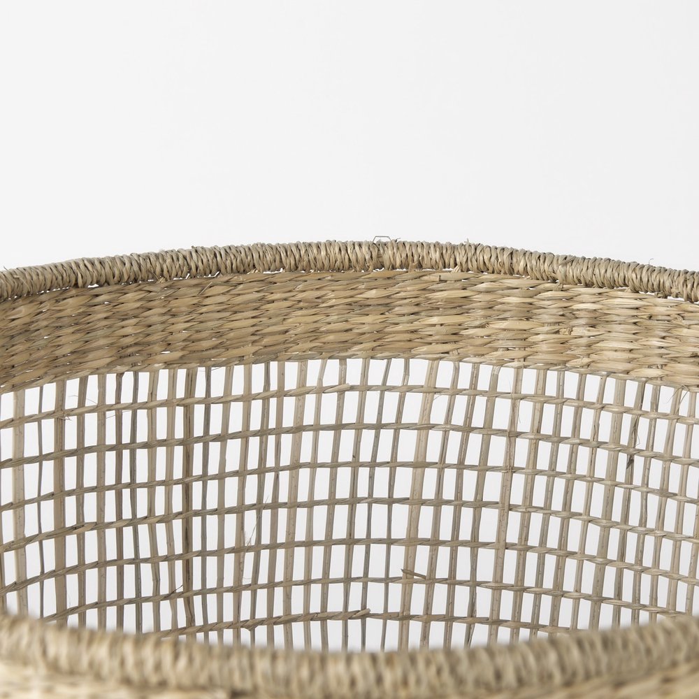 Set of Three Natural Wicker Basket