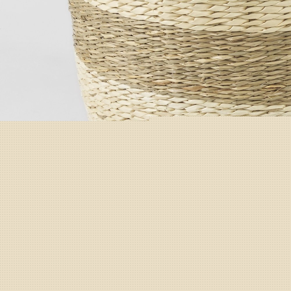 Set of Two Natural And Beige Wicker Basket