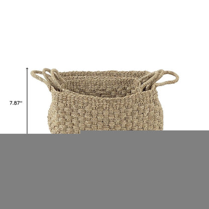 Set of Three Natural Wicker Basket