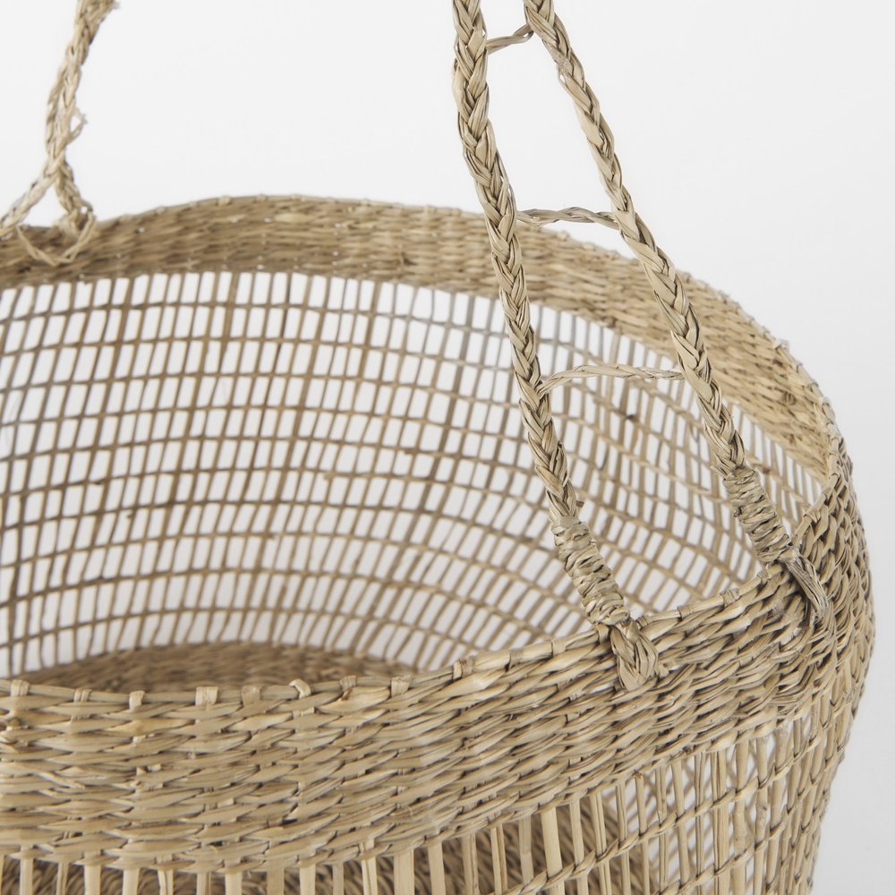 Set of Two Brown Wicker Basket