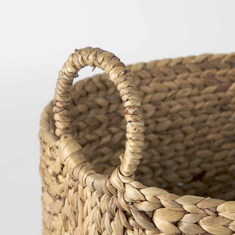 Set of Three Brown Wicker Basket