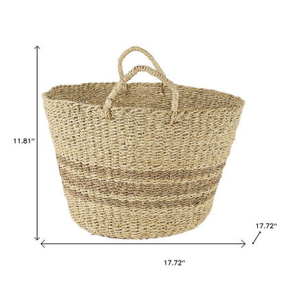 Set of Two Brown Wicker Basket
