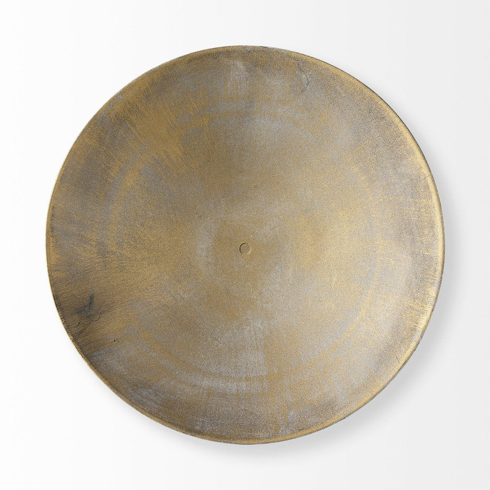 13" Gold Metal Round Centerpiece Bowl