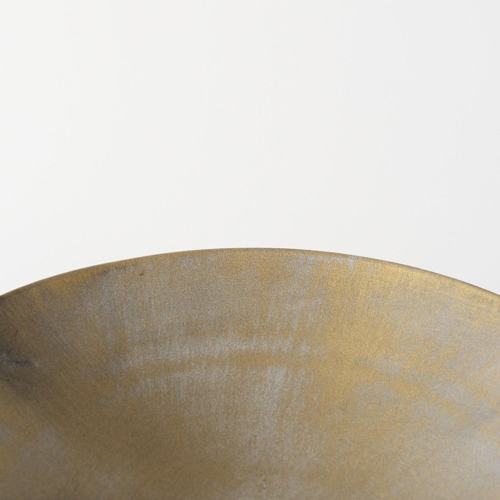 13" Gold Metal Round Centerpiece Bowl