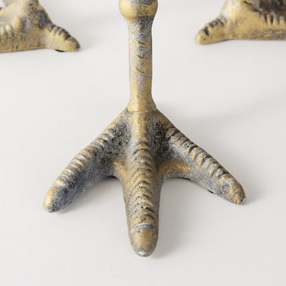 13" Gold Metal Round Centerpiece Bowl