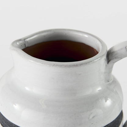 7" Blue And White Cylinder Ceramic Urns Jars