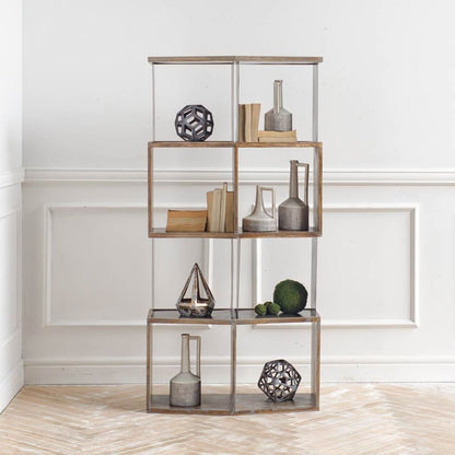 9" Gray And White Cylinder Ceramic Urns Jars