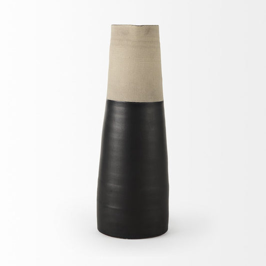 16" Black Ceramic Decorative Jug