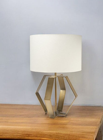 Gold Geometric Design Table Lamp