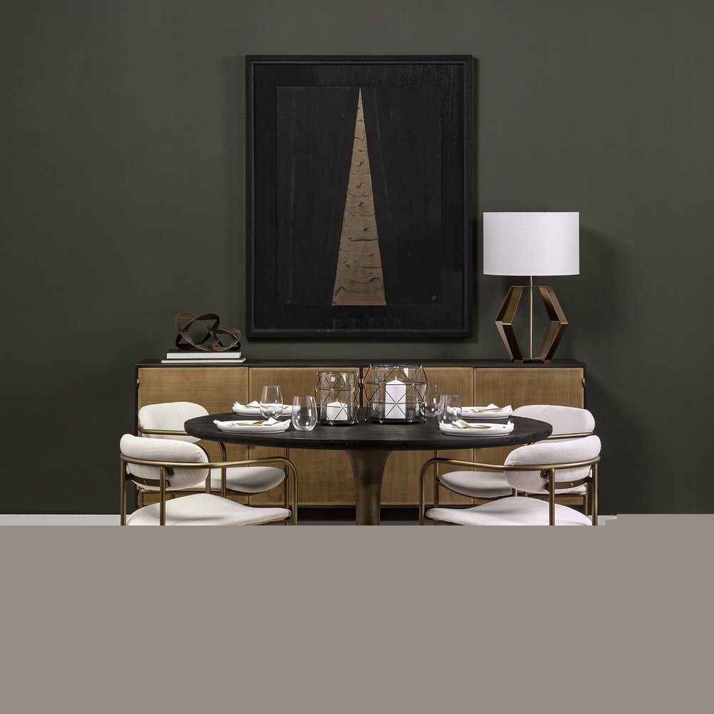 Gold Geometric Design Table Lamp