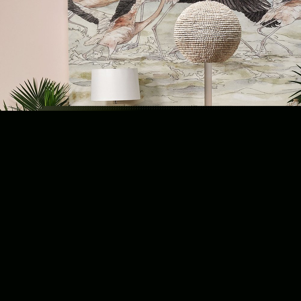 White Marble And Natural Wood Block Table Or Desk Lamp